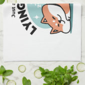 Ontspannen Shiba Inu Art: gewoon een Shiba die laa Theedoek (Gevouwen)