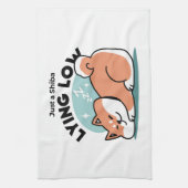 Ontspannen Shiba Inu Art: gewoon een Shiba die laa Theedoek (Verticaal)