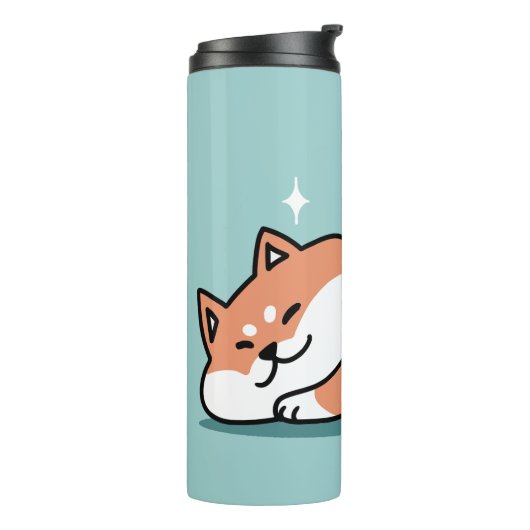 Ontspannen Shiba Inu Art: gewoon een Shiba die laa Thermosbeker (Gedraaid links)
