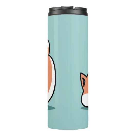 Ontspannen Shiba Inu Art: gewoon een Shiba die laa Thermosbeker (Achterkant)