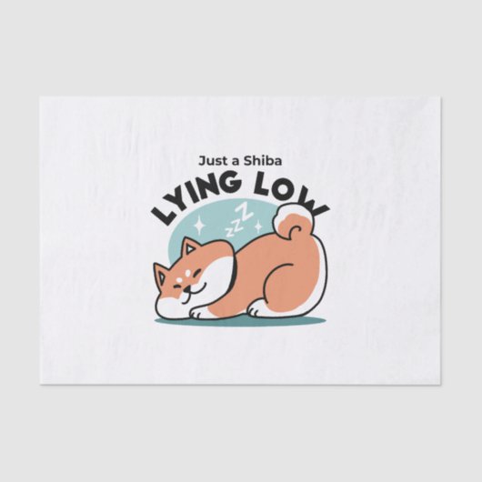 Ontspannen Shiba Inu Art: gewoon een Shiba die laa Tissuepapier (Voorkant)