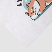 Ontspannen Shiba Inu Art: gewoon een Shiba die laa Tissuepapier (Detail)