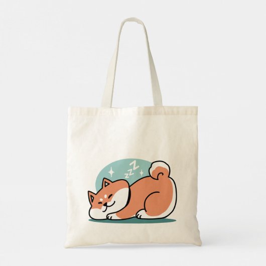 Ontspannen Shiba Inu Art: gewoon een Shiba die laa Tote Bag (Achterkant)