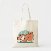 Ontspannen Shiba Inu Art: gewoon een Shiba die laa Tote Bag (Voorkant)