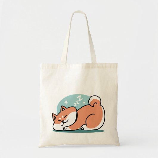 Ontspannen Shiba Inu Art: gewoon een Shiba die laa Tote Bag (Voorkant)
