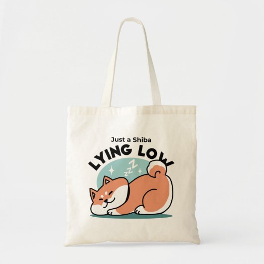 Ontspannen Shiba Inu Art: gewoon een Shiba die laa Tote Bag (Voorkant)
