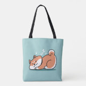 Ontspannen Shiba Inu Art: gewoon een Shiba die laa Tote Bag (Achterkant)
