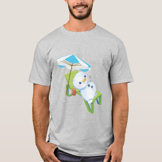 Ontspannen Sneeuwman T-shirt (Voorkant)