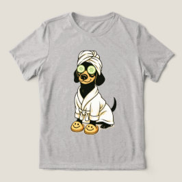 Ontspannen Spa Hond Vrouwen Minimalistische Humor  Tri-Blend Shirt