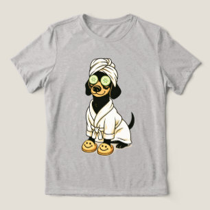 Ontspannen Spa Hond Vrouwen Minimalistische Humor Tri-Blend Shirt