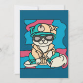 Ontspannen Straat Retro Kat | Grappig Kaart (Achterkant)