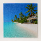 Ontspannen strand op een eiland legpuzzel (Verticaal)
