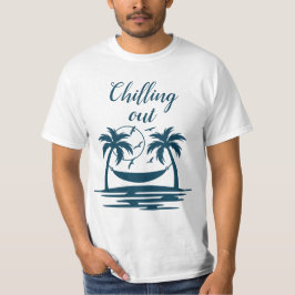 Ontspannen Strand Palmboom Hangmat T-shirt