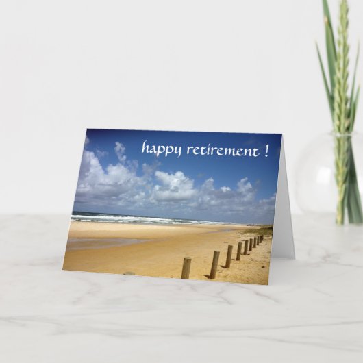 Ontspannen strand pensioen kaart (Voorkant)