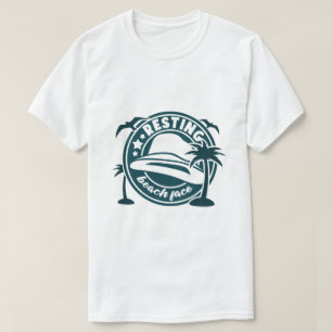 Ontspannen Strandgezicht Grappige Zomer Grafiek T-shirt