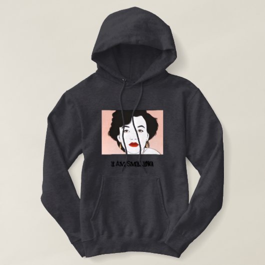 Ontspannen strandgezicht  hoodie (Design voorkant)