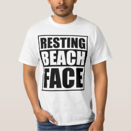 Ontspannen Strandgezicht Relaxte en Geestige Zomer T-shirt
