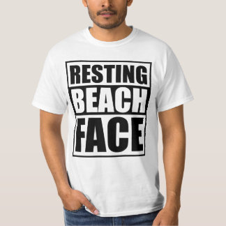 Ontspannen Strandgezicht Relaxte en Geestige Zomer T-shirt