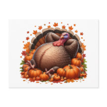 Ontspannen Thanksgiving-kalkoen die lui ligt