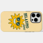 Ontspannen tijd glimlachende zon met zonnebril Case-Mate iPhone case (Achterkant (horizontaal))
