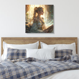 Ontspannen tijd in een magische sfeer canvas afdruk