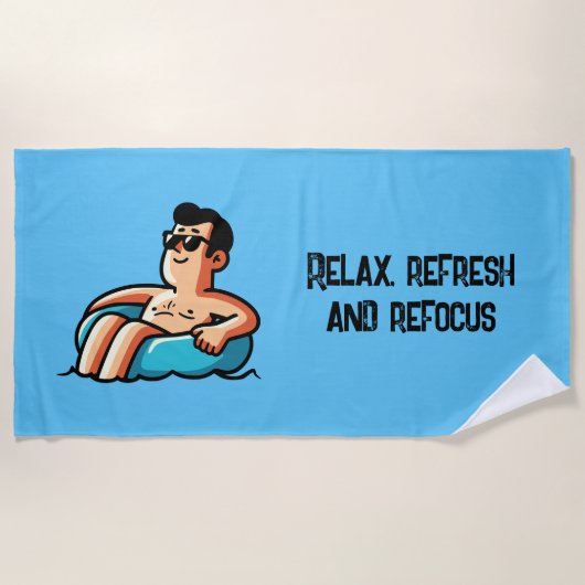 Ontspannen, vernieuwen en opnieuw focussen strandlaken (Voorkant)