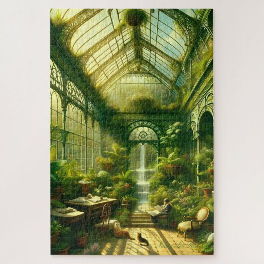 Ontspannen Waterval Greenhouse  Natuur Scene Legpuzzel (Verticaal)