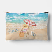 Ontspannen Waterverf Strand Scène Naam Monogram Etui (Voorkant)