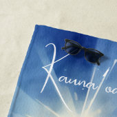 Ontspannen Waterverf Strandstoel & Unbrella Coasta Strandlaken (In situ)