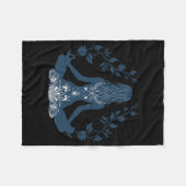 Ontspannen yogahouding fleece deken (Voorkant (Horizontaal))