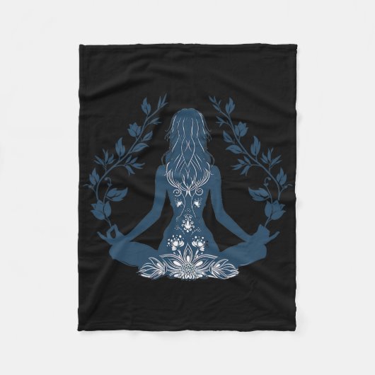 Ontspannen yogahouding fleece deken (Voorkant)