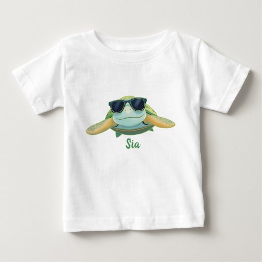 Ontspannen zeeschildpad met zonnebril (Voorkant)