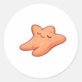 Ontspannen Zeester Ronde Sticker