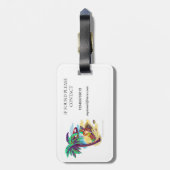 Ontspannen Zomer Beer op Tropical Beach Bagagelabel (Achterkant verticaal)