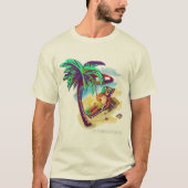 Ontspannen Zomer Beer op Tropical Beach T-shirt (Voorkant)