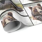 Ontspannen zwart beer cadeaupapier (Rol Hoek)