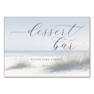 Ontspannend Blauw Strand Dessertbar Bord Kaart
