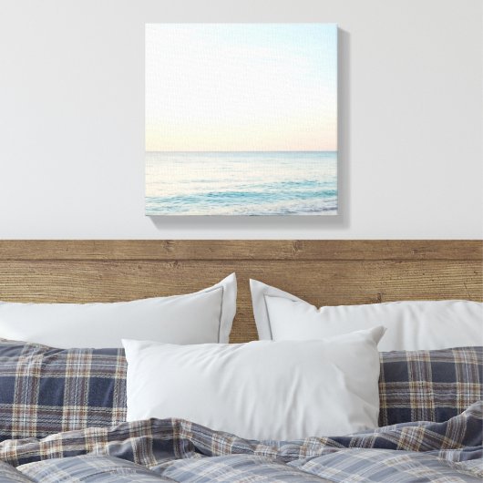 Ontspannend knus strandcanvas canvas afdruk (Insitu (Slaapkamer))