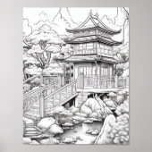 Ontspannend Landschapskleurend Poster (Voorkant)