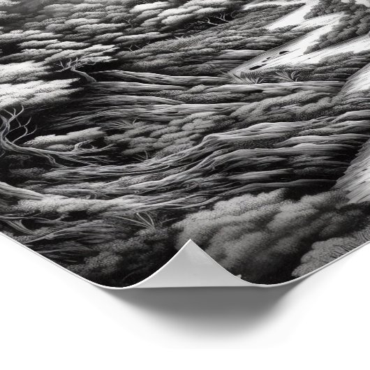 Ontspannend Landschapskleurend Poster (Hoek)