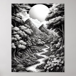 Ontspannend Landschapskleurend Poster