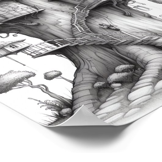 Ontspannend Landschapskleurend Poster (Hoek)