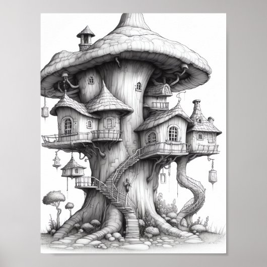 Ontspannend Landschapskleurend Poster (Voorkant)