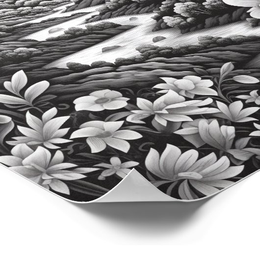 Ontspannend Landschapskleurend Poster (Hoek)