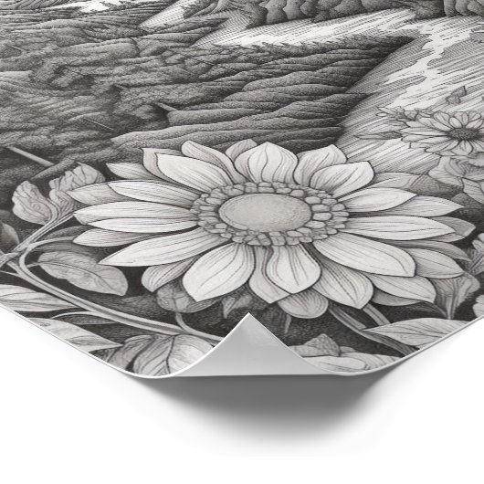 Ontspannend Landschapskleurend Poster (Hoek)