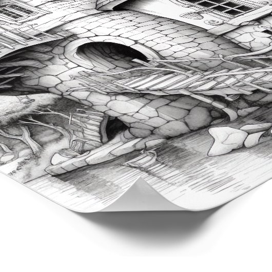 Ontspannend Landschapskleurend Poster (Hoek)