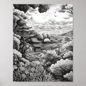 Ontspannend Landschapskleurend Poster (Voorkant)