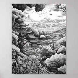 Ontspannend Landschapskleurend Poster