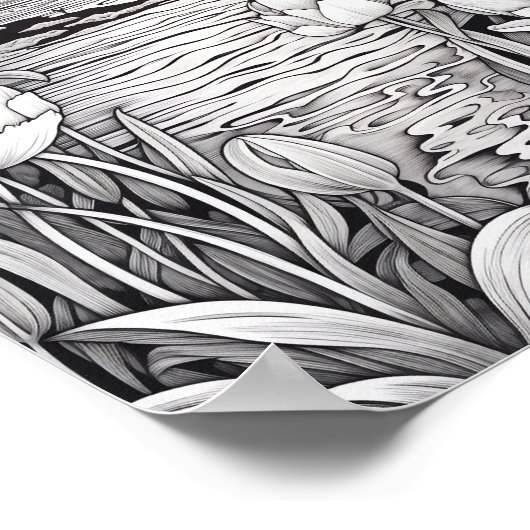 Ontspannend Landschapskleurend Poster (Hoek)