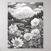 Ontspannend Landschapskleurend Poster (Voorkant)